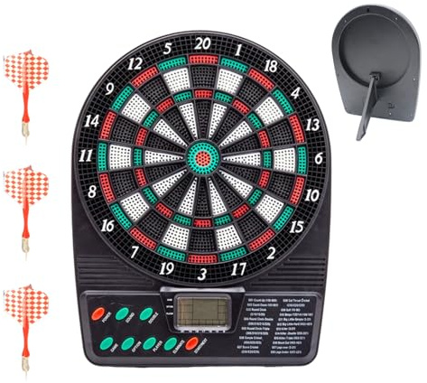 Diana electrónica – Diana deportiva con recuento automático | Diseño seguro con recuento automático de puntos, juego de dardos con pantalla LCD para el hogar y