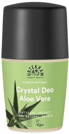 Urtekram Cream Deo Kristall Aloe Vera – 50 ml – Natürliches Deodorant mit Mineralsalz – Frischer Orangenduft – Ohne Alkohol – Zertifizierte Naturkosmetik – Vegan & Aluminiumfrei