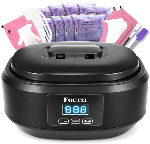 FOCTXI Paraffin Wax Machine for Hand and Feet - 3500ml Paraffin Wax Warmer Moisturizing Kit Auto-time and Keep Warm Paraffin Hand Wax Machine with 8Pack Refills, Ideal for Home Paraffin Baths