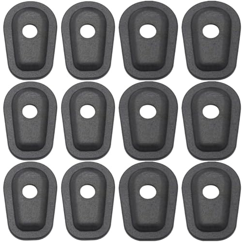 BOLOJAU 12 stycken ZX6R främre och bakre blinkersadaptrar för Kawasaki ZX6R, ZX7R, ZX9R, ZX12R, ZX636, ZX6RR, ZR7S och ZRX1200S motorcyklar reservdel, svart