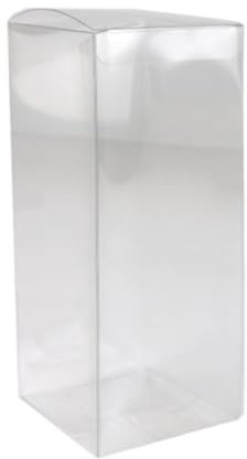 Home Universal® Caja Transparente de PVC - Ideal para Presentación, Decoración, Flores, Dulces, Bodas, Quinceañeras y Eventos Especiales (8x8x20cm, 12 Unidades)