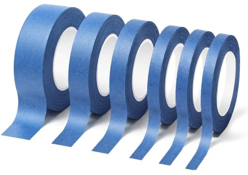 SHENLIU 6 rullar fin linje tejp, 3/5/10/12 mm x 20 m vinyl fineline tejp | Tejp maskeringstejp tejp tejp konturband för bil skola hem kontor gör-det-själv hantverk