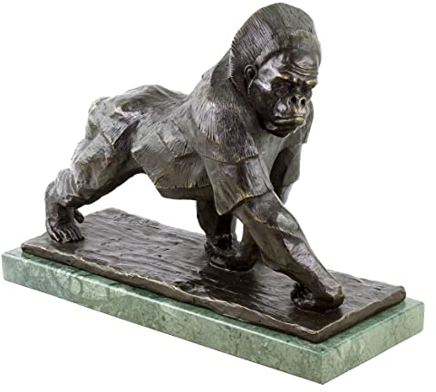 Konst & omgivning – begränsad bronsskulptur – gorilla – signerad Rembrandt Bugatti – djurfigur – handla bronsfigurer online – affor skulptur – modern konst
