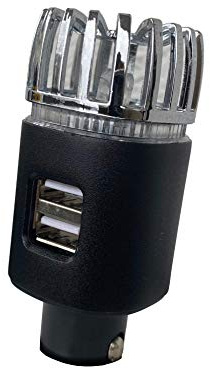 MCalle Purificateur d'air pour voiture - Ioniseur double USB - Noir mat