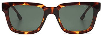 KOMONO Bobby Havana Unisex Quadratische Bio-Nylon-Sonnenbrille für Damen und Herren mit UV-Schutz und kratzfesten Gläsern