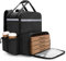 Trunab Expandable Food Delivery Backpack with 4 Cups Holder, 14” Pizza Delivery Bag with Support Boards, Insulated Delivery Bag with Reflective Strip for Bike Delivery, Uber Eats (Patented Design)