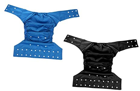 Healeved 2 StüCk Stoffwindel Erwachsene FüR Erwachsene, Verstellbare Inkontinenzslips, Anti-Leak Stoffwindeln, Schwarz & Blau, Ideal FüR Krankenhauss Und Zuhause