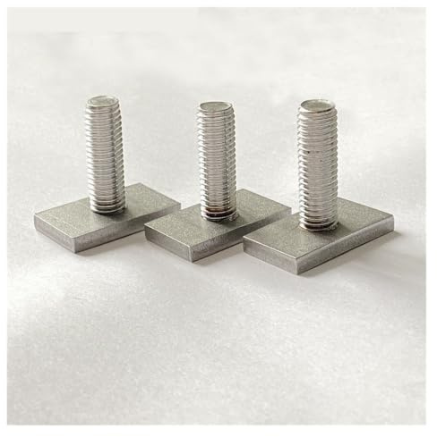 JUMELA Vite Rettangolare a Forma di T Bullone a Testa di Martello Vite 304 Acciaio Inossidabile T-Slot Scivolo Binario M6 M8 M10 M12 Strumenti Hardware Forniture 3 Pezzi (Color : B2)