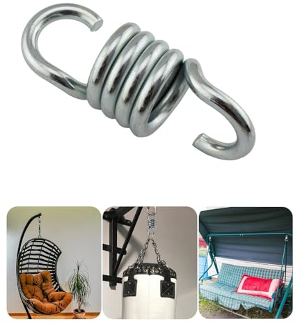 zalati Molle di estensione in acciaio zincato temprato per amaca, per sedie a dondolo e sacchi di sabbia, capacità di carico 650 kg