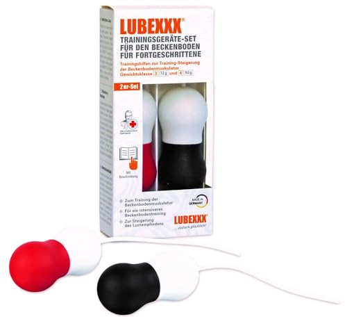 LUBEXXX Beckenbodentrainer Fortgeschrittenen Set, für das intensive Beckenbodenmuskeltraining. Zur Stärkung der Beckenbodenmuskulatur, zur Steigerung des Lustempfindens, von Frauenärzten empfohlen