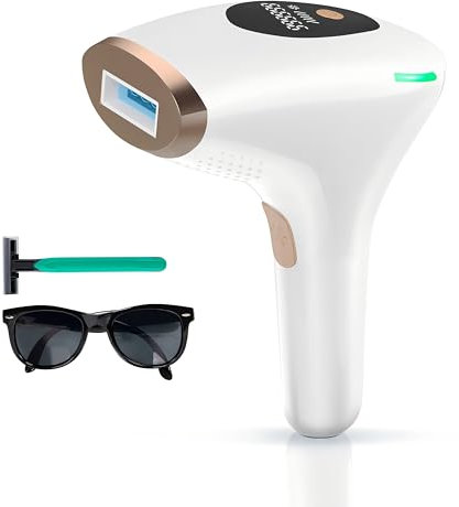 NALONE Depiladora Laser, 999.999 Flashes Laser Depilacion Damas/Hombres, 1200NM Longitud De Onda, 2 Modo, Altos Niveles De Energía Indoloro Depiladora Luz Pulsada Para Todo El Cuerpo