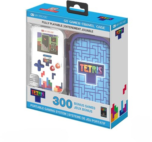 My Arcade Tetris Go Gamer Portable Handheld Gaming System with Travel Case