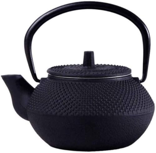 Tekanna med infusionsapparat Tekanna Gjutjärn Vattenkokare Tekanna Levereras med sil Tekanna 300 ml svart kaffebryggare Praktisk tekanna på kontoret Tekanna-300 ml/937