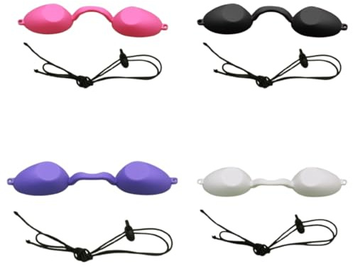 DOKRIN Occhiali di protezione 4 set di occhiali per lampade abbronzanti, occhiali abbronzanti, occhiali abbronzanti, occhiali di sicurezza laser UV, occhiali abbronzanti, occhiali a infrarossi