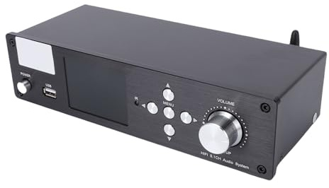 VELATEMOR 5.1 Channel Audio Decoder and Converter, Stöder DTS med Optisk/Koaxial/HDMI ARC/USB -ingångar, Bluetooth 5.0 för TV PC -hemmabio (Black)