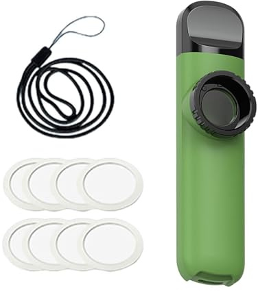BEALIFE Kazoo flöjtföljeslagare justerbar ton Kazoo för gitarrspel med fem membran för musikentusiaster med fem flöjtmembran för musikälskare , Grön , 10.8x2.5x2 cm