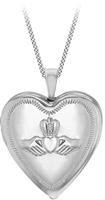 Tuscany silver dam sterlingsilver rhodinerad 19,5 mm hjärta medaljong berlock justerbar pansarkedja e silver, colore: silver, cod. 8.46.2700