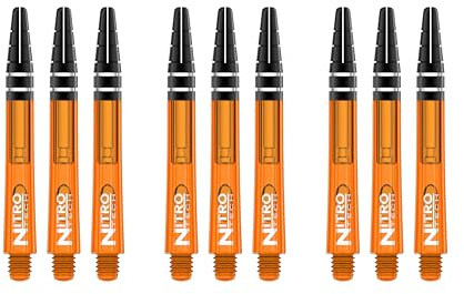 RED DRAGON Tiges Moyennes Nitrotech Orange - 3 Ensembles par Paquet (9 tiges au Total)