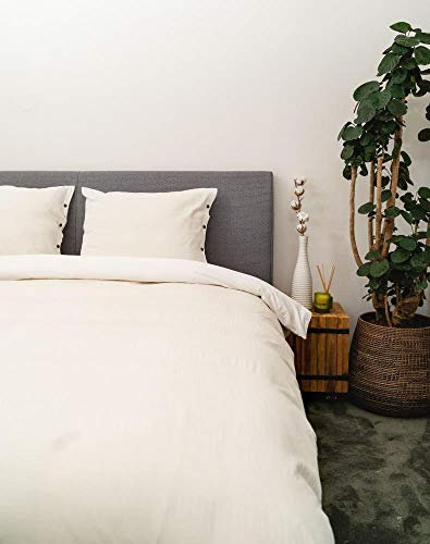 Kayori Okura Bettwäsche Satin Baumwolle 135 x 200cm Farbe Offwhite