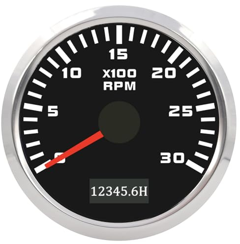 ELING 52 mm varvräknare 0-3000 varv/min varvräknare med 7 färger bakgrundsbelysning 12V 24V för traktorer och fartyg