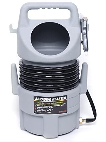 SandstrahlgeräT Mobil Profi Set Sandstrahlanlage Sandstrahler Sandstrahlpistole Mit Schlauch 4,5m Mobiles Sandstrahlgerät Maximaler Druck 120 Psi