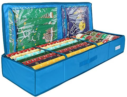 Organizer per carta da regalo con tessuto Oxford per Natale, compleanno, rotolo di carta da regalo…