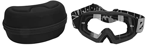 EIMSOAH Gafas de Moto Ajustables con Montura Flexible, Lentes de , Cómodas de Llevar, para Ciclismo, Equitación y Montañismo (8060 Marco Negro)
