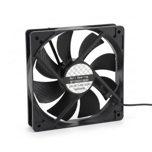 Ventilador de Caja de 120 Mm, Ventilador de Caja de Computadora 12 V 2 Pines 3000 RPM Ventilador de Refrigeración Silencioso, Ventilador de Refrigeración de Escape de PC con