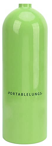 POENVFPO Schnorchelausrüstungsset, Tauch-Atemschutzmaske 4L X7000, Ersatz-Sauerstoff-Tauchflasche, Atemregler und Verstellbarer Rucksack (Green)