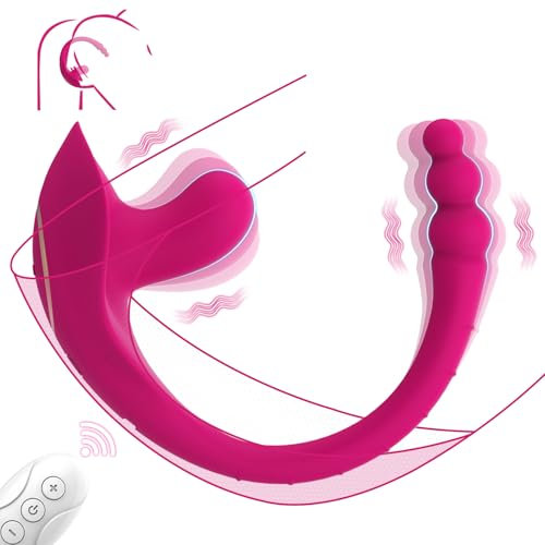 LYAMais Tragbarer Butterfly Dildo Vibrator G Punkt Vibration Klitoris Stimulator, 9 Vibrationsmodi mit Fernbedienung Tragbares Höschen Vibrator, Auflegevibrator Diloschwanz Sexspielzeug Paare Sex Toys