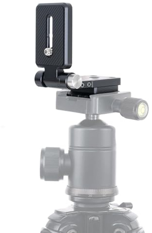Piastra a Sgancio Rapido Pieghevole a Forma di L, Staffa a L per Fotocamera, Commutazione Verticale Orizzontale con Vite da 1/4 di Pollice, Piastra a Sgancio Rapido per Montaggio