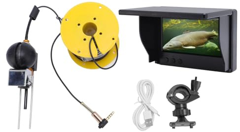 Undervattensfiskekamera, Bärbar HD 1080p Fiskfinder med 100ft Kabel, Fyllning Ljus, 4,3in Skärm, för Ice Lake Boat Kajakfiske