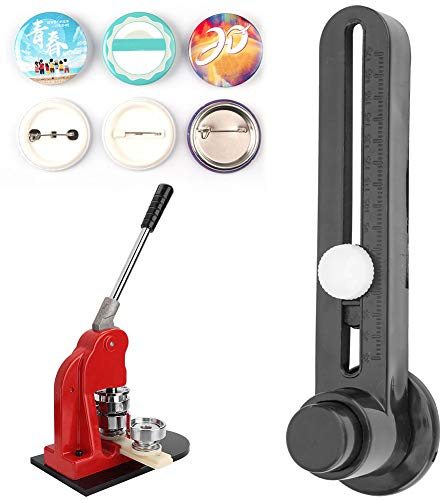 OVAQUIXI Coupe-cercle Photo Réglable pour la Découpe de Papier Bricolage, Outil de Découpe de Badge Portable pour les Amateurs D'artisanat, Coupe-cercle en Plastique Noir pour L'artisanat Photo et