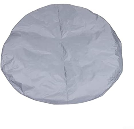 Hosrivae Copertura solare rotonda per piscine fuori terra, impermeabile, resistente ai detriti e al calore (230 x 200 cm, grigio), riduce l'evaporazione e riduce i costi di riscaldamento (140 x 110 cm
