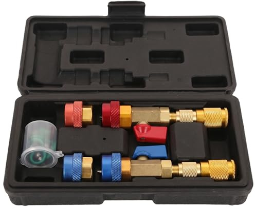 Herramienta de extracción de núcleo de válvula de CA, herramienta de válvula Schrader estándar portátil para aire acondicionado automotriz sin descarga de refrigerante, negra