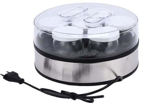 Zunate Elektrisk Yoghurtmaskin 20W Rostfritt Stål Multifunktionell Bärbar Hemlagad Yoghurtmaskin för Sylt Puddingglass
