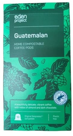 Eden Project Biodegradable Coffee Capsules Guatemalan – Pack of 10