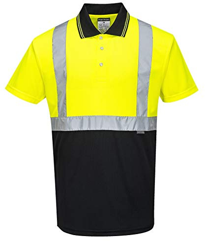 Portwest Two-Tone Polo, Size: S, Colour: Yellow/Black, S479YBRS
