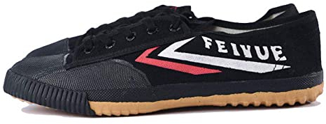 PENXZT Kampfsportschuhe Unisex Tai-Chi Sneakers Shaolin Mönch Kampfsportschuhe Mode Qigong Trainerss,Schwarz,45 EU