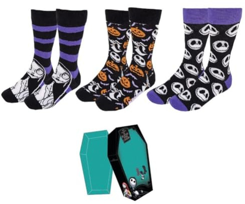 CERDÁ LIFE'S LITTLE MOMENTS Alptraum Before Christmas Socken, Unisex, für Erwachsene, bunt, 35-41