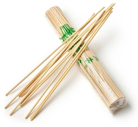 Traditional Bamboo Sticks | Food Grade Round Bamboo Skewers for Candy Floss, Food & Crafts | Sturdy, Smooth, Flexible and Eco-Friendly Safe Wooden Sticks | 100 Pieces, 11 Inch (275mm)