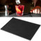 Leikurvo Alfombrilla de servicio de bar: alfombrilla de goma suave para goteo, alfombrilla antigoteo, de secado rápido, antideslizante, para bar, club, cocina, café, 45 x 30 cm, color negro