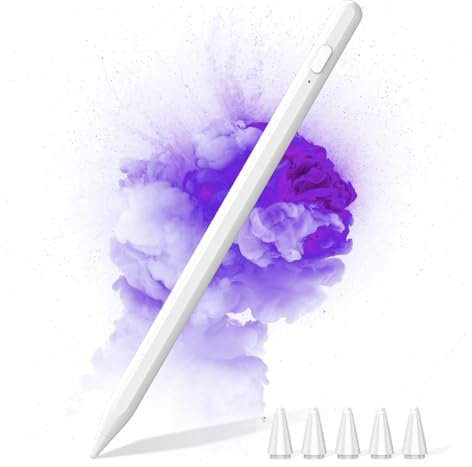 KISSLEAF Lápiz Capacitivo Universal para Todas Las tabletas/teléfonos Samsung, Lenovo, Huawei, XiaoMi/Vivo, con 5 Puntas, Punta de lápiz de 1,5 mm, Carga rápida de 30 Minutos, absorción magnética