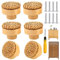 6 Piezas Pomos de Madera, Tiradores para Cajones, Pomos de Madera Tiradores Para Cajones Para Muebles Armarios Cajones Cocina Dormitorio Aparador