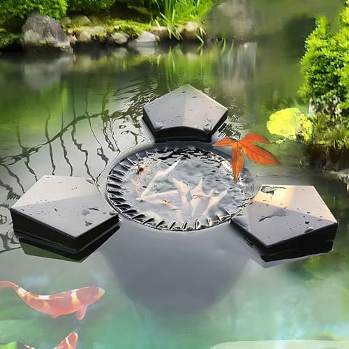 Écumoire flottante à aspiration for bassin, extracteur automatique de surface de piscine 75 W, nettoyeur de piscine avec pompe et cordon d'alimentation de 10 m, for jardin, bassin, piscine, extérieur(
