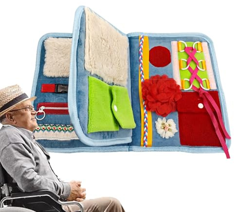 Couverture de thérapie fidget - PAD interactif, tapis multi-sensoriel | Jouet de secours silencieux pour le confort de, soins d'Alzheimer, soutien de la démence, réduction de l'anxiété, couv