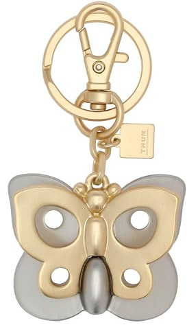 THUN - Portachiavi farfalla grande - metallo - Collezione Sempre con me - 4x8 cm