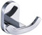 BOOKARROW Bathroom Towel Hooks, Modern Chrome Finish Twin Heavy Duty Robe and Door Hook, Wall Mount Screw Fixed Coat Hanger in Kitchen or Bedroom 7113