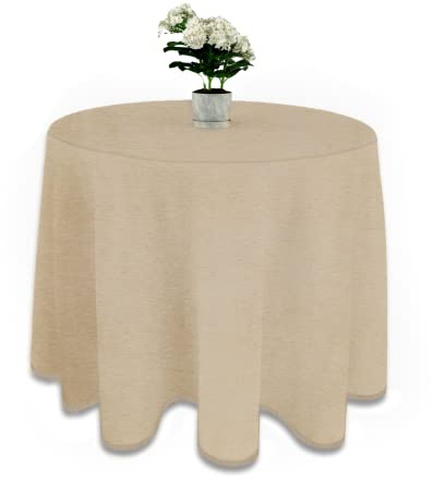 LUA VIKA Falda Mesa Camilla Redonda Chenilla, Ropa Mesa Camilla Redonda, Color Beige, 100 cm