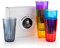 Buddy´s Bar - 5er Set, Hochwertige 0,5 Liter Tritan Kunststoff Trinkbecher, BPA frei, Kristallglas-Optik, bruchfeste Mehrweg-Becher wiederverwendbar und spülmaschinenfest, 500 ml, bunt